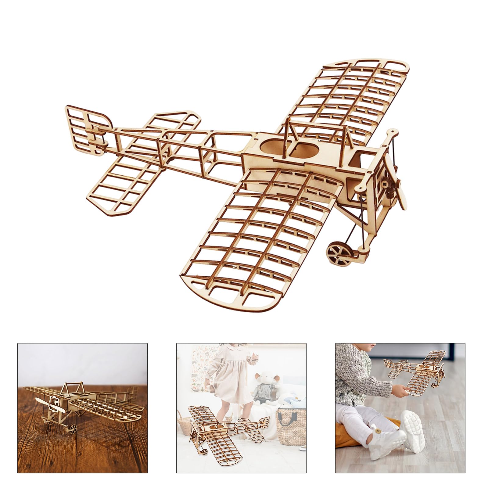 Amazon | 木製模型飛行機セット 木製パズル DIY ライトフライヤー模型